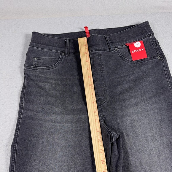 Spanx Jeans Womens Large Tall Vintage Gray Straight Leg High Rise Shaping Denim - Picture 6 of 12
